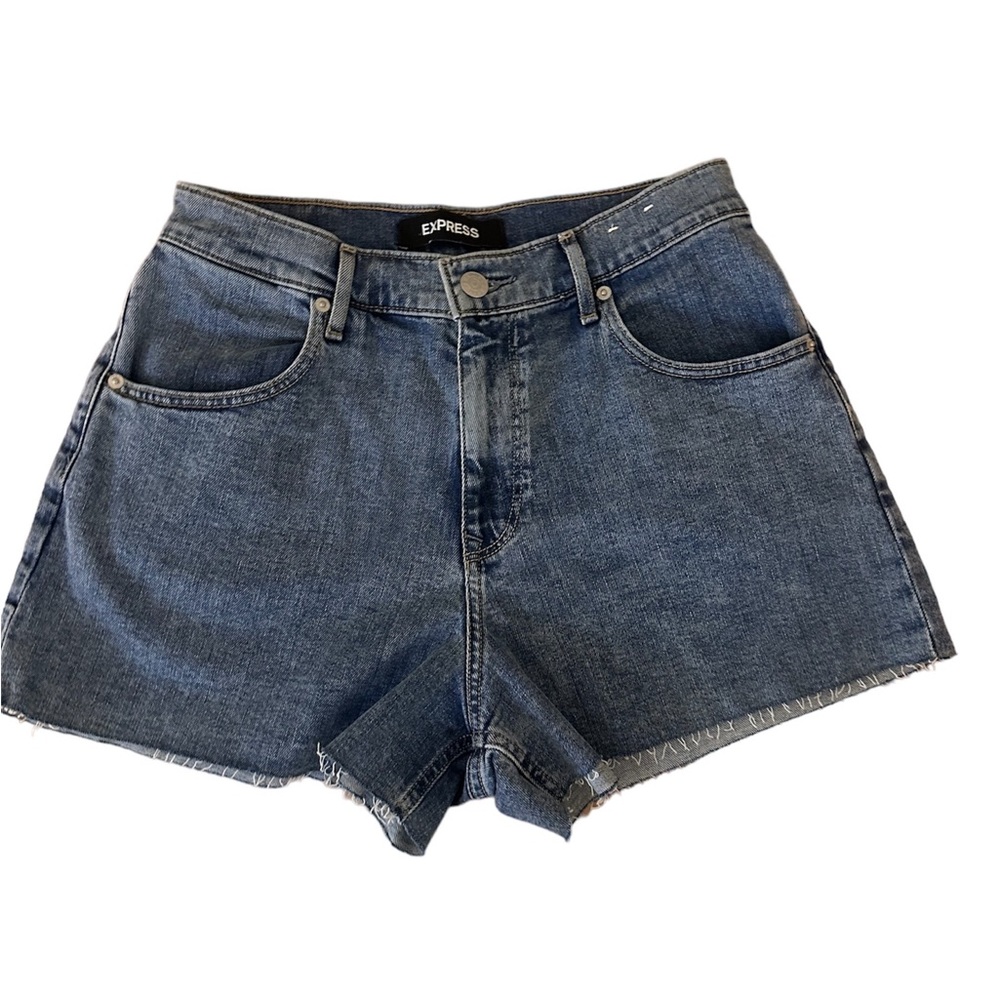 Express mom shorts shortie super high rise size 8